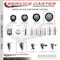 Service Caster 5 Inch Black Polyurethane 12 MM Threaded Stem Caster Set 2 Brakes SCC SCC-TS20S514-PPUB-BLK-M1215-2-PLB-2 - alternate 2